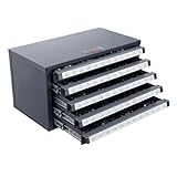 VEVOR Bohrer-Spender-Schrank, Bohrer-Organizer mit fünf Schubladen für Bohrerspender Nr. 1 bis Nr. 60 aus Stahl mit Etiketten, Stapelbarer Bohrer-Spender zur Aufbewahrung von Bohrern Gravur Bits