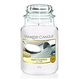 Yankee Candle Duftkerze im Glas (groß) | Baby Powder | Brenndauer bis zu 150 Stunden | Perfekt zum Muttertag | Geschenke für Frauen