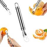 Xinjoduz Zitronenschaber Metall Orangenschäler Edelstahl Orangenschäler Zitronen Schäler Orangen Zitrusschäler Langer Griff Orangenschäler Zitrusschäler Einfacher Obstöffner Schälwerkzeug Für Küchen