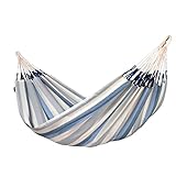 LA SIESTA® - Brisa - Klassische Doppel-Hängematte, handgefertigt in Kolumbien, mit 160 cm Breite für entspannte Momente drinnen und draußen. (Sea Salt)