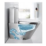 Kommerzielle Doppelspül-WC mit Absenkautomatik und Wandablauf für wassersparende Badlösungen