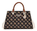 GUESS Evelune Girlfirend Satchel Mocha Logo Multi