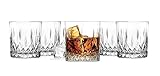 Glasmark KROSNO 1992 Whisky Gläser Set Whiskeygläser 6 Stück 280 ml Rum Gin Bourbon Cocktail Whiskey Glas Trinkgläser Geschliffen Spülmaschinengeeignet