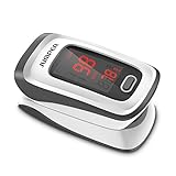 JUMPER 500E Pulsoximeter mit Großem LED Bildschirm Finger SpO2 Pulsmesser Pulsmessgerät zur Messung der Blutsauerstoffsättigung und Herzfrequenz (Grau)