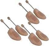 Delfa Set aus 3 Paar Holz Schuhspanner Schuhformer Schuhstrecker mit Spiralfeder Damen Herren Gr. 44/45