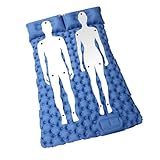 Aufblasbare Matratze Camping | Aufblasbare Matratze Luftbett, Faltbare Reise Luftmatratze mit Kissen & Eingebauter Pumpe, Schnelles Aufblasen/Ablassen der Luft Luftmatratze für Outdoor