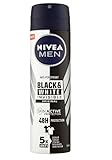NIVEA MEN Black & White Invisible Original Spray 72h (6 x 200 ml), Deodorant Anti-Pflege für Männer