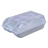 Transparente Schuhbox mit Deckel, stapelbar, atmungsaktiv, platzsparend, Schuh-Organizer für Eingangsbereich, Schrank, Schlafzimmer, Hotel