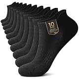 YouShow 10 Paar Sneaker Socken Herren Sportsocken Schwarz 43-46 Kurze Atmungsaktiv Damen Laufsocken Halbsocken Baumwollsocken