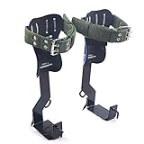 Queeucaer Baumklettern Spike Steigeisen Baumsteigeisen Climbing Spikes, Rutschfestes Forst Ausrüstung Set Fallschutzausrüstungen Baumkletterwerkzeug JagdüBerwachung Kletterhilfe Baum