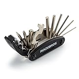 ROCKBROS Fahrrad Multifunktionswerkzeug 16 in 1 Faltbares Reparatur Werkzeug Set Reparaturset Schwarz