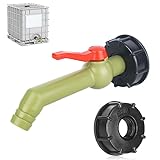 IBC Auslaufhahn und IBC Tank Kugelhahn, 1 Zoll IBC Wasserhahn mit IBC kugelauslaufhahn für IBC Tank Regentonnen Wassertank(DN40/50)