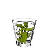 Leonardo Bambini Trink-Glas, Kinder-Becher aus Glas mit Tier-Motiv, spülmaschinengeeignetes Saft-Glas, 1 Stück, 215 ml, 017900