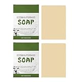 2 Stück Ziegenmilchseife Gesicht, Gesichtsseife, Beruhigend & Feuchtigkeitsspendend, Tiefenreinigung, Naturseife zum Duschen, Hände- und Gesichtswaschen (200g)