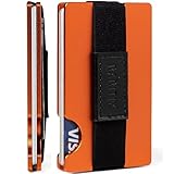 RARITIK Minimalistische Geldbörse aus Kohlefaser für Herren, Geldklammer, Geldbeutel, RFID-blockierend, Metallgeldbörse, Aluminium-Kartenhalter, Vordertasche