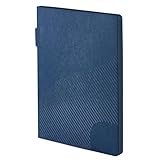 nuuna Notizbuch A4+ | Workbook XL - Bleu Nuit by MUT Design Studio | Millimeterpapier + MUT Raster Grau | 192 nummerierte Seiten | 120 g Premium-Papier | Naturkarton blau | made in Germany