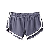 KOG Sport Shorts Damen Locker Pyjamahose Kurz Schlafanzughose Kurz Gutschein Amazon Sexy Yogahose Sporthose Elegant Yoga Shorts Baumwolle Warehouse Deals Angebote Grau M