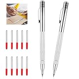 2 Stück Wolframcarbid Stift, Anreißwerkzeug, Anreißnadel, Anreißnadel Hartmetall mit Magnet, Reißnadel für Metall 10 Ersatz Red Hat Markierspitzen, Anreisswerkzeug für Metall, Glas, Keramikfliesen