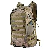 HJUGHPN Wanderrucksack Outdoor Taktischer Rucksack Wasserdicht Armee Camping Wandern Rucksack Camouflage Jagd Rucksack Tasche für Herren, B, One size