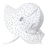 Jan & Jul Atmungsaktiver Baby Sonnenhut für Mädchen, 100% Baumwolle (M: 6-24 Monate, Punkte)