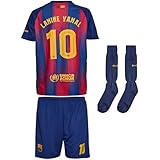 IHIMI Yamal Trikot Kinder Set Nr. 10 – Rot-Blau Heim-Look 2026 – 3-Teiliges Fußball Set mit Shorts & Socken – Atmungsaktives Sport-Outfit für Jungen & Mädchen Fan-Edition 128