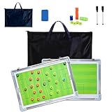 RoseFlower Taktiktafel Fußball, Taktikboard Fussball, Trainermappe Fußball Taktikmappe Fußball mit Marker Stift, Taktiktafel Fussball Magnettafel Soccer Coach Board für die Schulung Spielanalyse