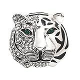 MAGICLULU Strassbrosche Tiger Vintage Brosche aus Zinklegierung mit Strassbesatz Kreative Anzug Corsage und Kleidungsaccessoire für Damen Party und Bühne