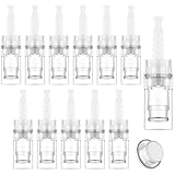 LOPHE Ersatz Nadeln Patrone, 12 Stück Universalmodell Ersatznadeln Mikronadel Derma Pen, Microneedling Pen Nadelpatronen für Auto Micro Nadelroller Einstellbar Needling Pen, Runden(Bajonetttyp)
