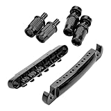 Toyvian Gitarrenbrücke Metall Saitenhalter 12 Loch Ersatzstege für E Gitarre Reparatur und Instrumentenaufwertung