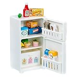 Oldmoom Puppenhaus Kühlschrank Spielzeug - Miniaturküche Puppenhaus Kühlschrank,Tragbares Kühlschrank-Spielgerät, Miniatur-Küchenspielset für, Mädchen, Kinder über 3