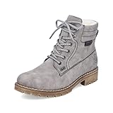 Rieker Damen Schnürstiefeletten Y9125, Frauen Stiefeletten,wasserdicht,riekerTEX,uebergangsstiefel,schnürboots,übergangsschuhe,grau (40),39 EU / 6 UK
