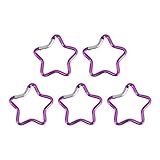 5 Stück Karabiner Clips Sternförmige Kletterschnalle Aluminiumlegierung Robuster Schlüsselanhänger Haken Für Camping Wandern Reisen Outdoor Camping Schlüsselanhänger Haken