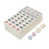 Toyvian 1 Satz Mini-Mahjong Zen-Spiel Mahjong-Tisch automatisch Euchre-Würfel Fliesen Mahjong brettspiel Mahjong Gesellschaftsspiel Reise-Mahjong- Mahjong-Kit Melamin
