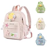 Glimmerday Personalisierte Rucksäcke für Kinder, süße Cartoon-Schultaschen für Mädchen mit personalisierten Namen, Rucksack für Kindergartenkinder, Kita-Rucksack für Mädchen, Geschenk zum Schulanfang