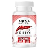 ADEMA NATURAL® Antarctic Krill Oil - Krillöl Kapseln - Hochdosiert mit Omega-3 EPA & DHA und natürlichem Astaxanthin – 1000mg - Für Herz, Gehirn, Augen & Gelenke – Nachhaltig gefangen