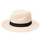 Michael Heinen Strohhut Herren - Traditioneller Panama Hut - Sommer Sonnenhut Trilby M-L