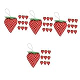 Lurrose 4 Sätze Erdbeer Nadelpaket Einfädler Stich Quiltkissen Band Decke Mini Reise Nähset Nadelkissen Nähnadeln Haushalts Nähnadelhalter Rot 10 Stück * 4