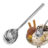 Suppenlöffel – Suppenlöffel aus Metall für Zuhause, hochwertiger Edelstahl, schlankes und elegantes Design, ideal für heiße und kalte Suppen, Must-Have für Küche und Esszimmer