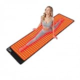 Warmforwel Rotes, Infrarot- und blaues Lichtpad – 660 nm/850 nm/470 nm, 2800 LEDs, kabellose Fernbedienung, 4 Modi, 6 Stufen, Auto-Timer, 84 × 28 cm (84 x 28)