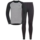 Odlo Thermounterwäsche Herren Active Warm I Langarm Thermoshirt und Thermohose I Warme Skiunterwäsche Thermounterwäsche Set I Herren