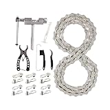 Rrlihjgu Fahrradkette | Zubehör-Set für Geländefahrrad, Ersatzwerkzeug für Glieder mit Schnelllösemechanismus, robust, Sicherheitssystem für Mountainbike, Motorrad, Garten, und Schule