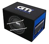 Crunch GTI 800A - Aktiver Subwoofer | Aktivsubwoofer 20cm Bassreflex BASS Gehäuse | GTI800A