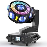 200W Moving Head LED RGBW Beam Discolicht Partylict 19CH/25CH Bühnenlicht für Partykeller Hochzeit Club Bar Scheinwerfer