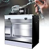 Wasserfall-Airbrush-Spritzkabine Mit 3 LED-Leuchten, 5500k Hobby-Lackierkabine Mit Wasservorhang, Professionelles Airbrush-Kabinen-Set Zum Lackieren Von Bastelarbeiten,DIY-Projekten 50cm/19.7inLong-B