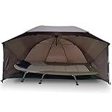 Angelschirm Brolly Shelter Karpfenzelt Schirmzelt mit Storm Poles 250x190x126
