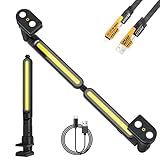 LED Motorhaubenleuchte Akku 2er Set, 1500LM Werkstattlampe Magnetisch, 2 in 1 Verbindbar, 4400mAh Arbeitsleuchte für KFZ Motorraum, USB C, Inkl. 4 in 1 Ladekabe (Anthrazit)