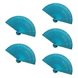 PANGBOER Faltfächer aus Holz, 5 Stück, für Hochzeit, Gast, Hochzeit, heiße Tage, Kühlzubehör