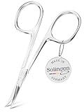 TITANIA Solingen Hautschere mit dünner Spitze (9,5cm) • Nagelhautschere Solingen • Professionelle Hautschere aus Carbonstahl • Made in Germany