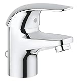 GROHE Euroeco - Einhand- Waschtischarmatur (wassersparend, S-Size, mit Keramikkartusche, kratzfest) , chrom, 23262000, 17