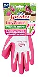 Spontex Lady Garden Gartenhandschuhe mit extra weichem Strick aus Bambus-Viskosefasern und recyceltem PET, Größe M, 1 Paar, Farbe nicht frei wählbar